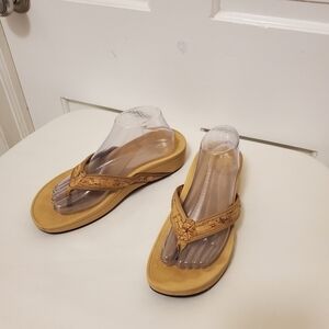 Vionic Orthaheel High Tide Platform Thong Sandals Size 10